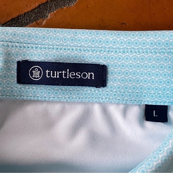 Turtleson polo Mens large Printed Embroidered golf performance Shirt Athleisure - Picture 7 of 7